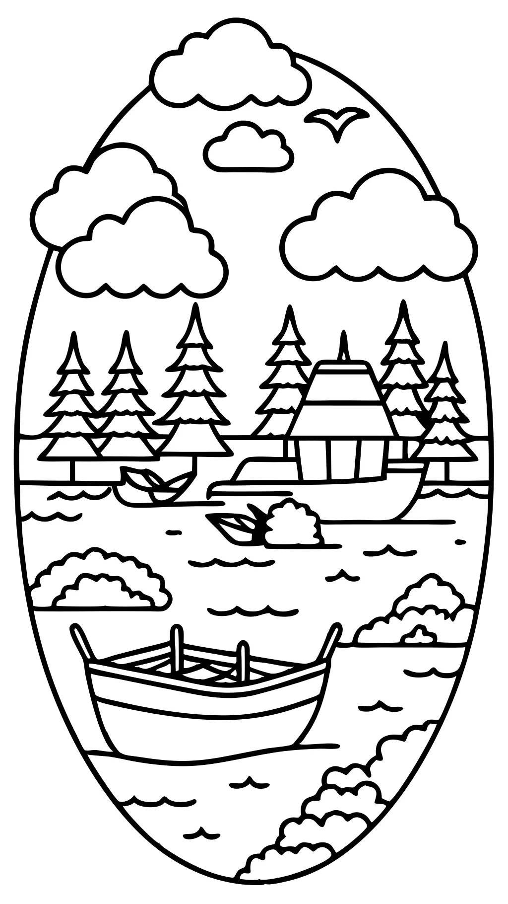 coloriage de bateau